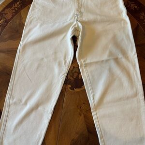 Stylish White Men's Straight Jeans